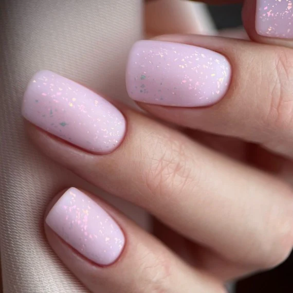 T26 PEACH GALAXY Semilac Top No Wipe Matte 7ml -  Soak Off Gel / Hybrid Nail Polish - Image 3