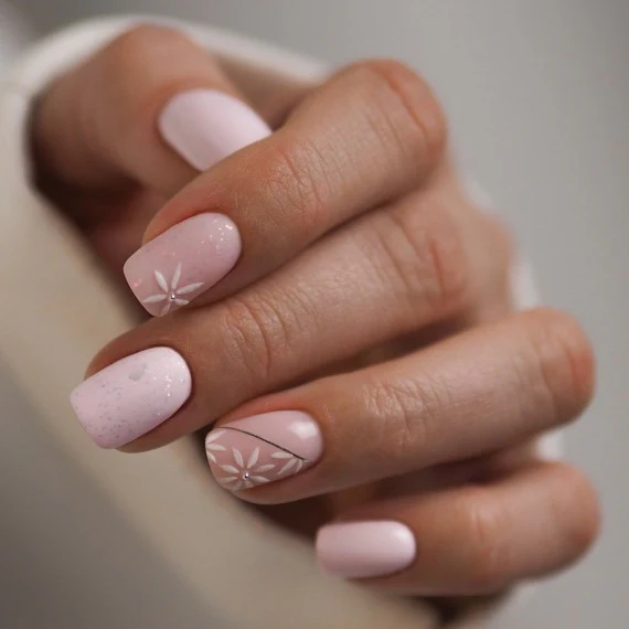 T26 PEACH GALAXY Semilac Top No Wipe Matte 7ml -  Soak Off Gel / Hybrid Nail Polish - Image 4
