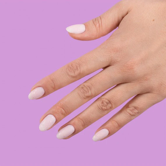 T26 PEACH GALAXY Semilac Top No Wipe Matte 7ml -  Soak Off Gel / Hybrid Nail Polish - Image 5