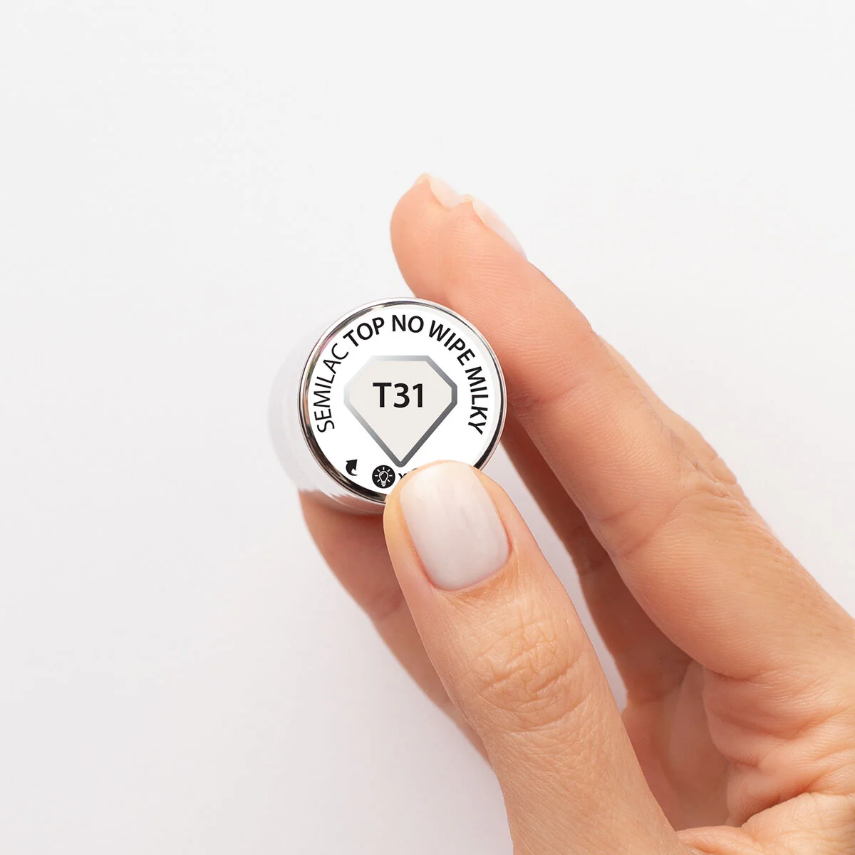T31 Milky - Semilac Soak Off Gel / Hybrid Nail Polish - Image 3